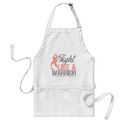 Fight Like a Warrior Uterine Cancer Aprons by giftsforawareness