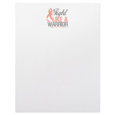 Fight Like a Warrior Uterine Cancer Letterhead Design by giftsforawareness