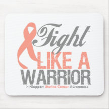 Fight Like a Warrior Uterine Cancer Mousepad