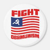 Fight Obamunism red Refrigerator Magnet