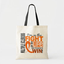 Fight Of My Life Multiple Sclerosis Canvas Bags