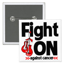 Fight On Against Blood Cancer Pinback Button