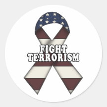 Fight Terrorism Round Sticker