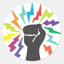 Fight the Power Round Stickers