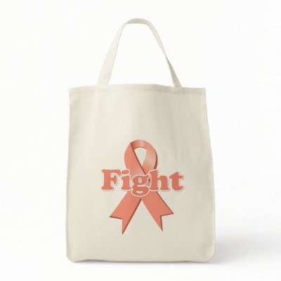 Fight Uterine Cancer Canvas Bags by shopforawareness