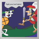 Fight Your Bad Habits Motivational Print
