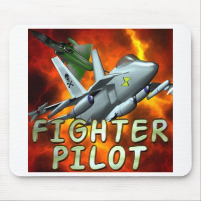 Fighter Pilot Mouse Pad by DumbGames