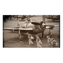 Fighter Pilots Training on P-47 Thunderbolts Business Card