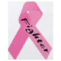 "Fighter" Pink Ribbon Design Full Color Flyer