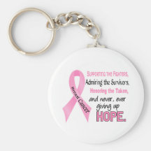 Fighters Survivors Taken Pink Ribbon Breast Cancer Keychain