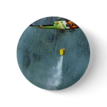 Fighting a forest fire, north of Edmonton, Alberta Pinback Button