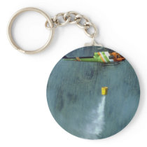Fighting a forest fire, north of Edmonton, Alberta Keychain