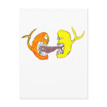 fighting fish postcards