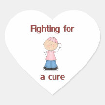 Fighting for a Cure Heart Stickers