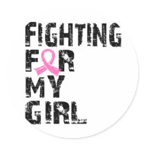Fighting For My Girl Breast Cancer 21 Stickers