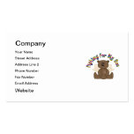 Fighting for my son (boy bear) business card templates