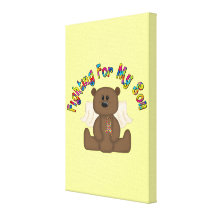Fighting for my son (boy bear) canvas prints