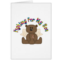 Fighting for my son (boy bear) greeting card