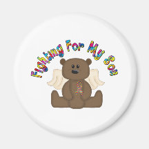 Fighting for my son (boy bear) refrigerator magnets