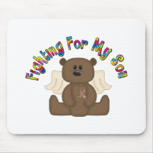 Fighting for my son (boy bear) mouse pads