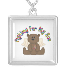Fighting for my son (boy bear) pendant
