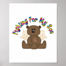 Fighting for my son (boy bear) poster