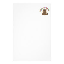 Fighting for my son (boy bear) customized stationery