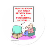 fighting rival UN peacekeeping forces stickers
