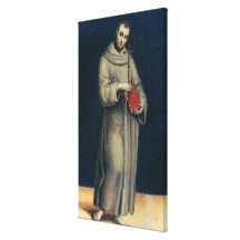 Figure of a Franciscan Monk Gallery Wrapped Canvas