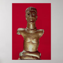 Figure of a god wearing a torque print