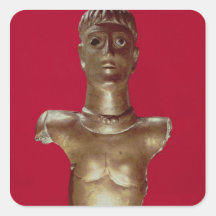 Figure of a god wearing a torque square sticker