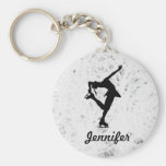 Figure Skater Girl & Name Key Chain (ice)