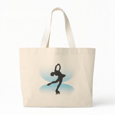 Figure Skater Spin Tote Bags by souljournals