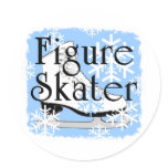 Figure Skater Round Sticker