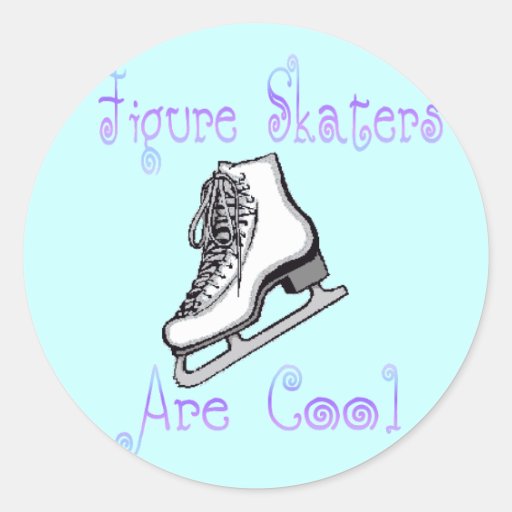Figure Skaters Are Cool Round Sticker