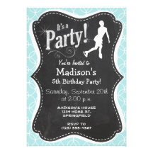 Figure Skating; Baby Blue Circles Personalized Announcement