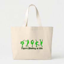 Figure Skating is Life - Lime Tote Bags