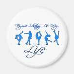 figure skating is my life- blue fridge magnets