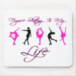 Figure Skating is My Life - PINK & BLACK Mousepad