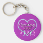 Figure Skating MOM Round Keychain (Purple)