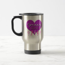 Figure Skating MOM Travel Mug Silver
