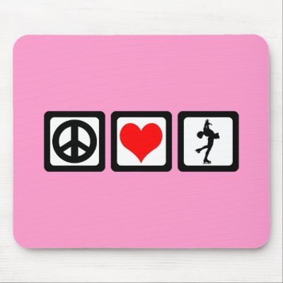 Figure skating mouse pads by peaceloveboutique