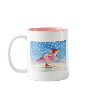 Figure skating mousie mug by sunshinesketches
