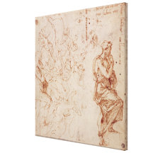 Figure Studies for a Woman Stretched Canvas Prints
