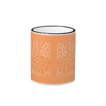 Figuren in Orange Tee Tassen