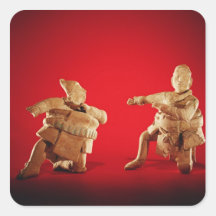 Figures of ceremonial ballplayers stickers