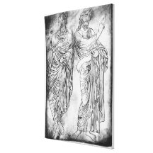 Figures of two apostles or prophets canvas print