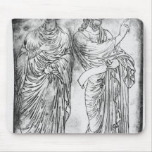 Figures of two apostles or prophets mouse pads