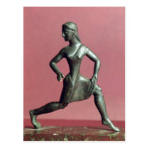 Figurine of a girl running, postcards