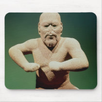 Figurine of a wrestler mousepads